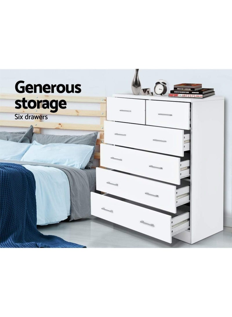 خزانة تول بوي بـ6 أدراج بيضاء من ارتيس، خزانة تنظيم الملابس بجانب السرير وغرفة النوم وغرفة المعيشة والمدخل - Image 5